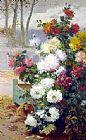 Chrysanthemums by Eugene Henri Cauchois